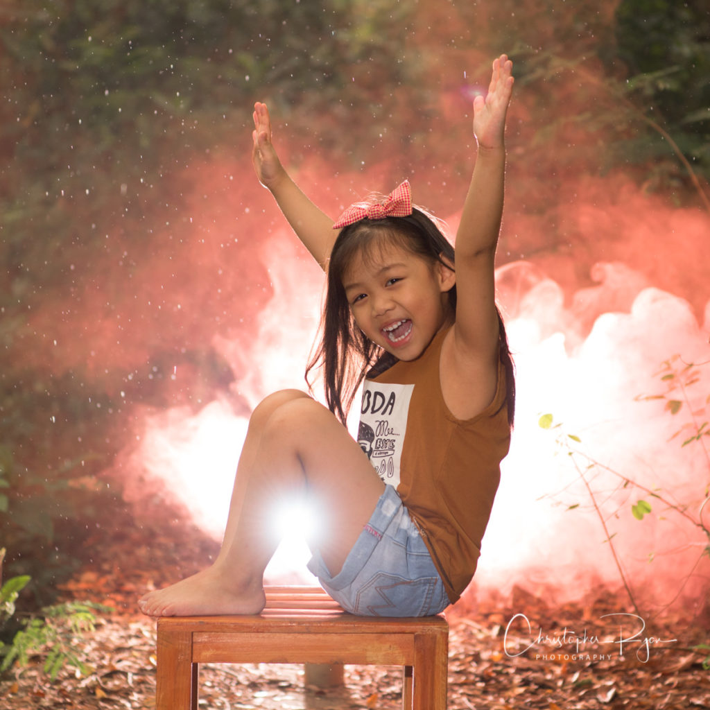 Child Photography with Colored Smoke